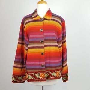 ‎Tantrums Canvas Jacket Size  Large Multicolor Western